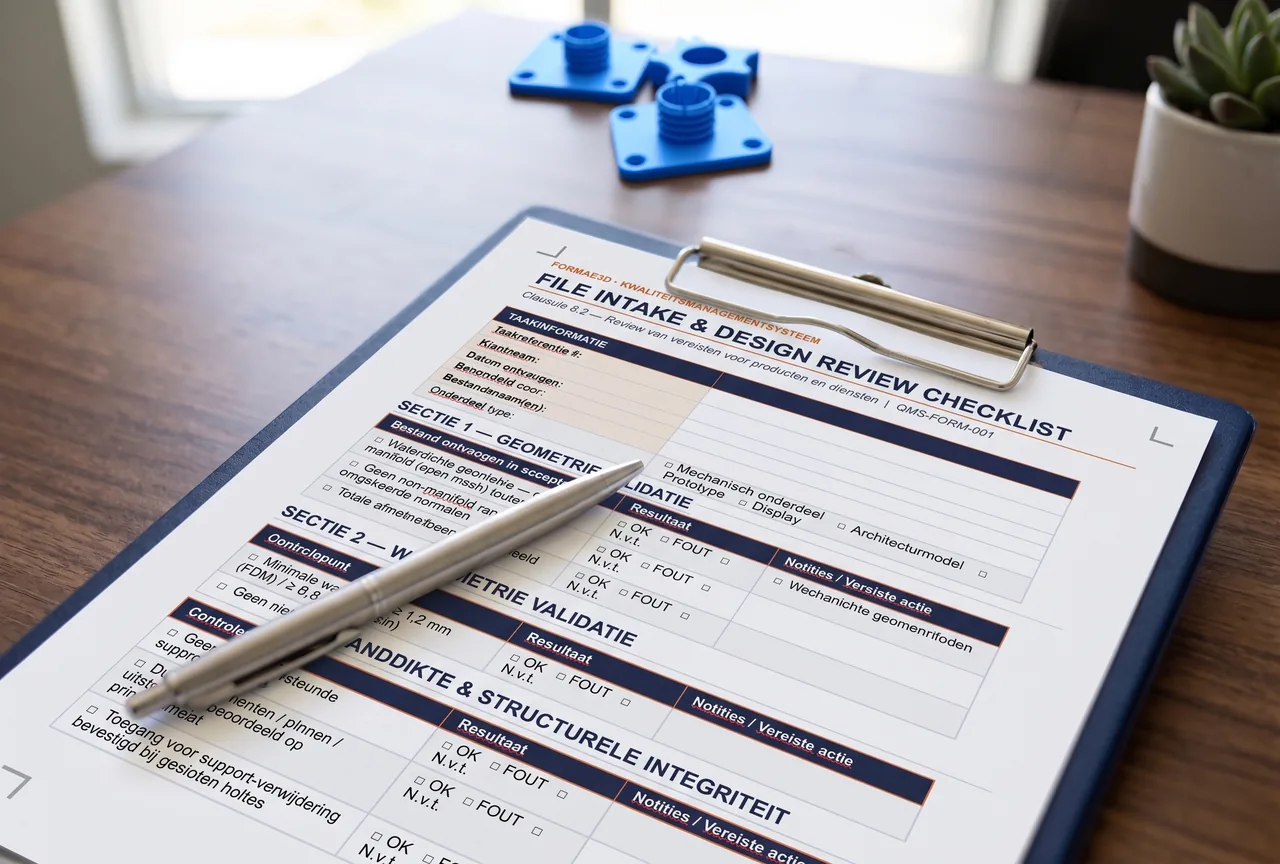 Intake en bestandscheck — van CAD-export naar printplan